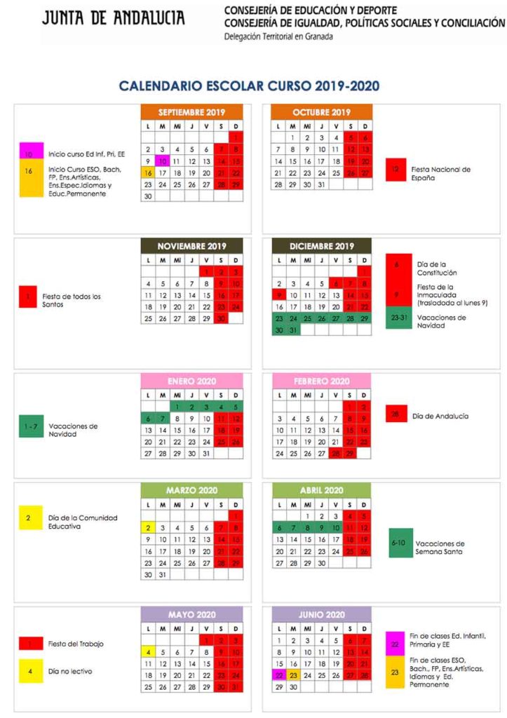 Calendario-escolar-Granada